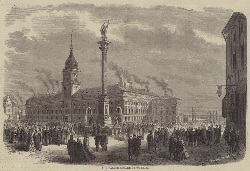 The Palace Square at Warsaw by Godefroy Durand