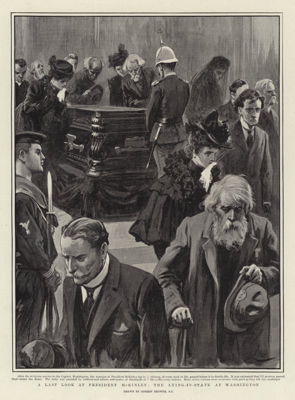 A Last Look at President McKinley, the Lying-in-State at Washington by Gordon Frederick Browne
