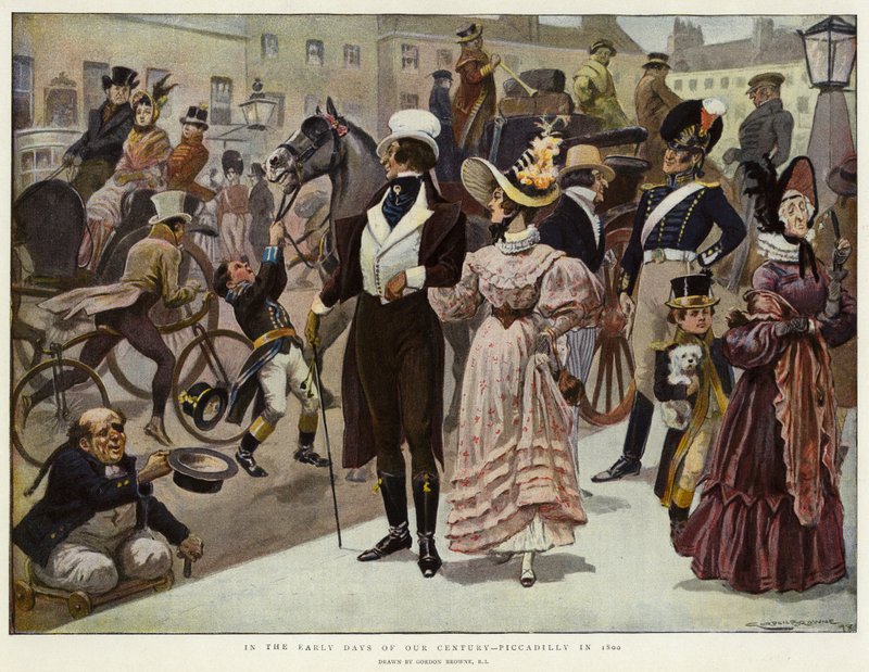 In the Early Days of Our Century, Piccadilly in 1800 by Gordon Frederick Browne