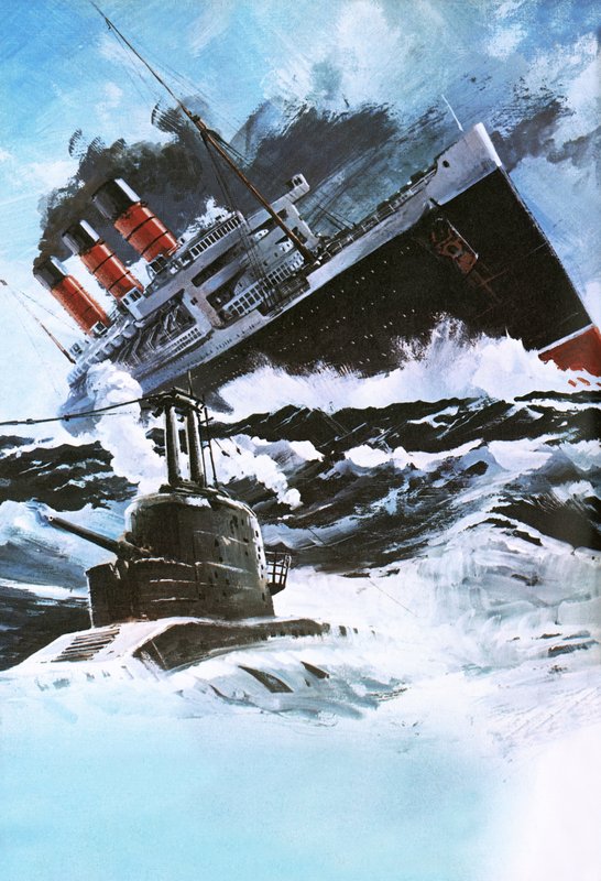 Liner and Submarine by Graham Coton