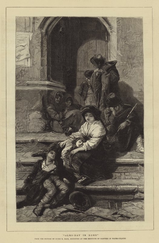 Alms-Day in Rome by Guido Bach