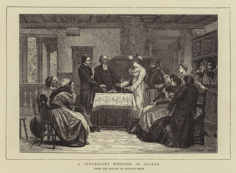 A Protestant Wedding in Alsace by Gustave Brion