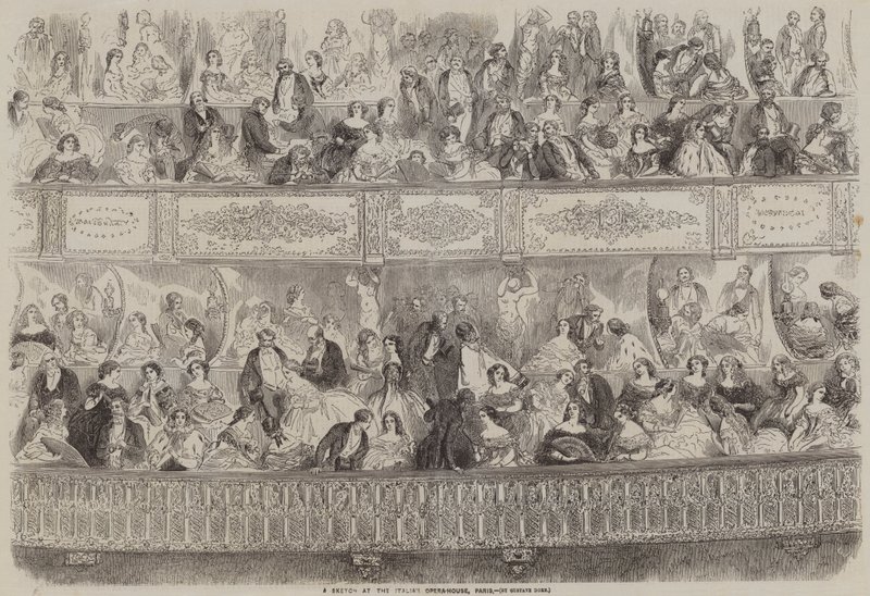 A Sketch at the Italian Opera-House, Paris by Gustave Dore