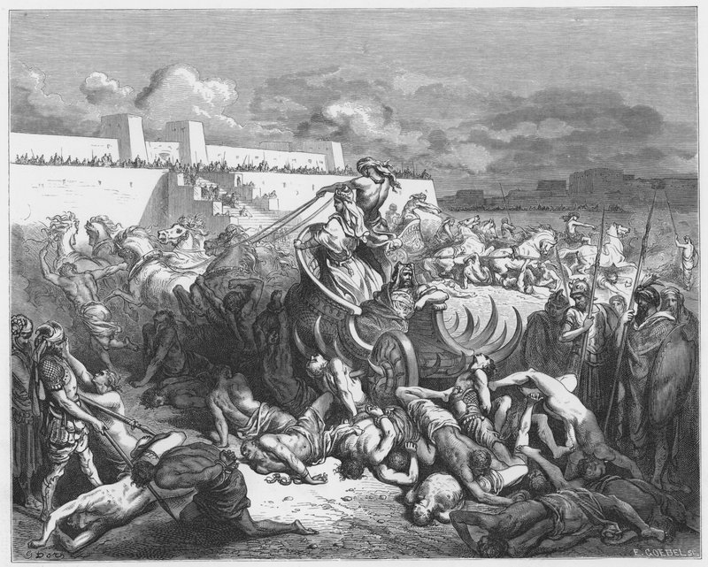 David Punishing the Ammonites by Gustave Dore