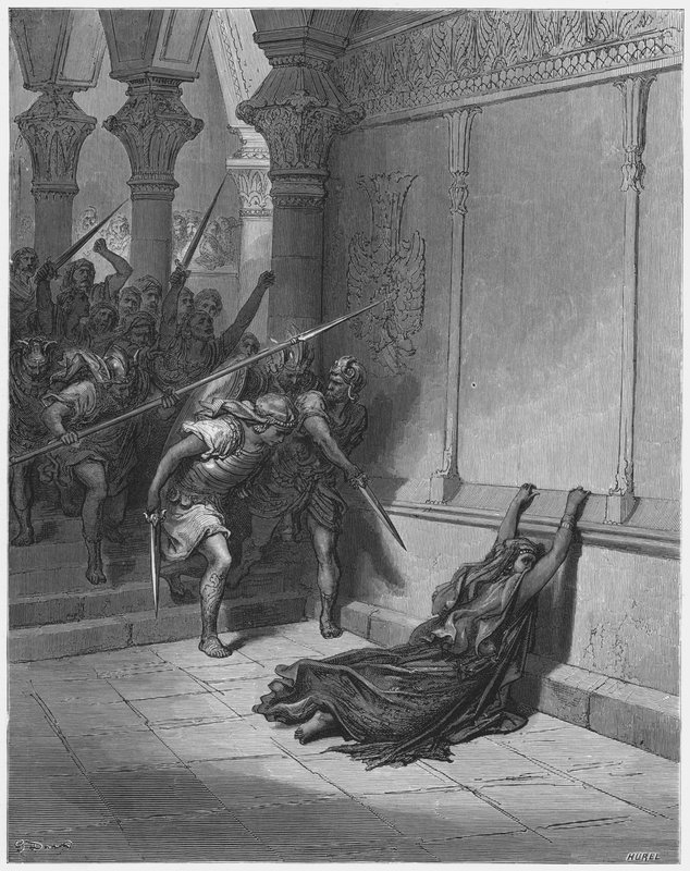 Death of Athaliah by Gustave Dore