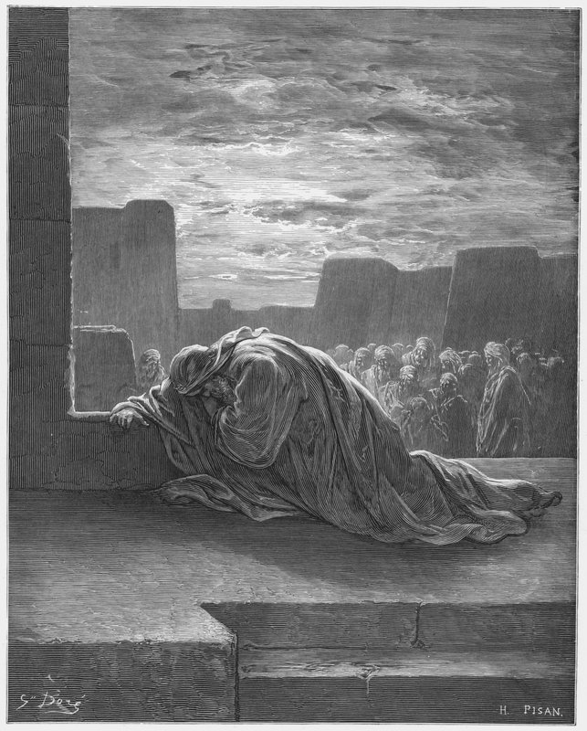 Ezra in Prayer by Gustave Dore