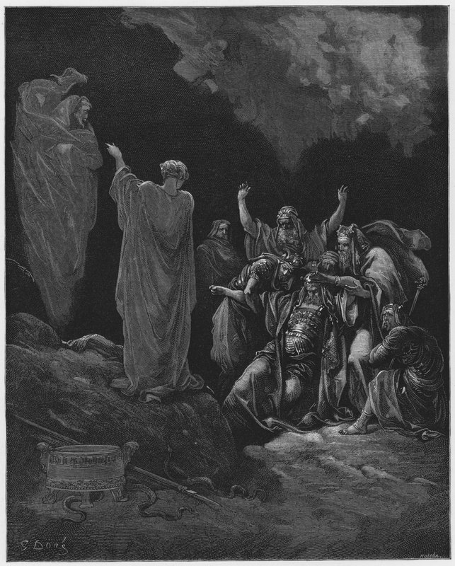Saul and the Witch of Endor by Gustave Dore