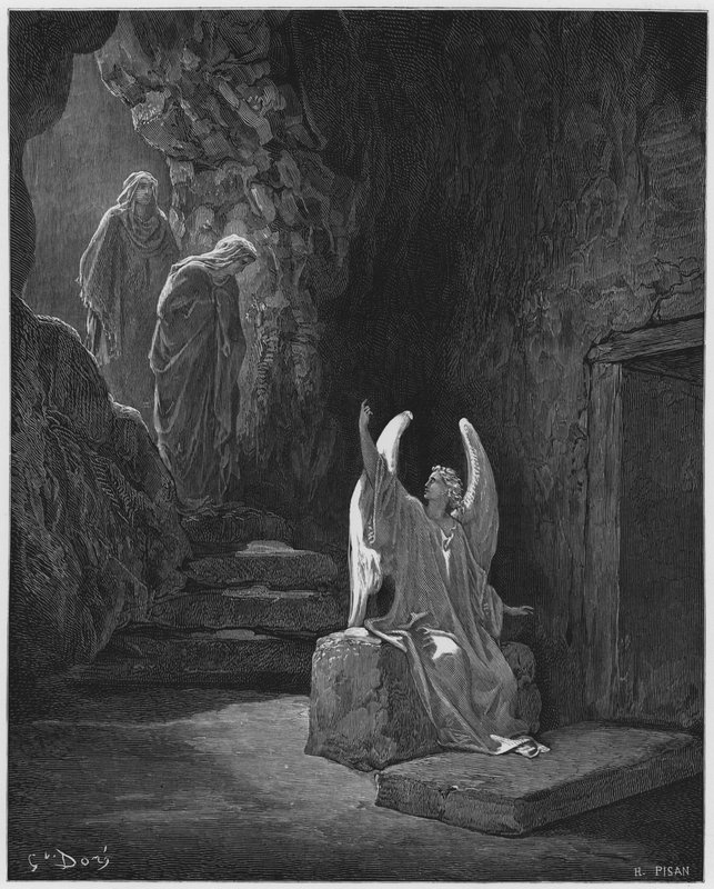 The Angel at the door of the sepulchre by Gustave Dore
