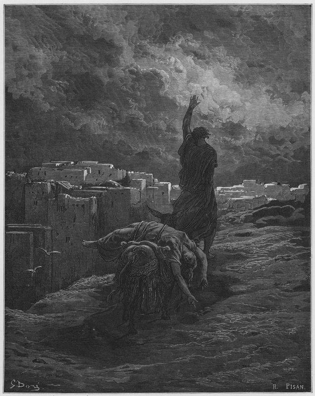 The Levite Bearing Away the Body of the Woman by Gustave Dore