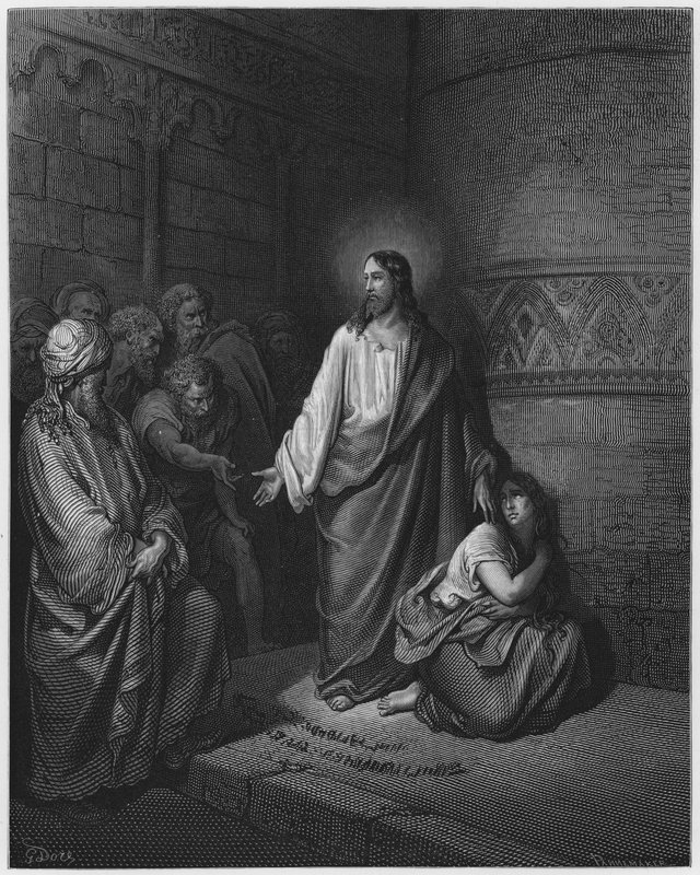 The Woman Taken in Adultery by Gustave Dore