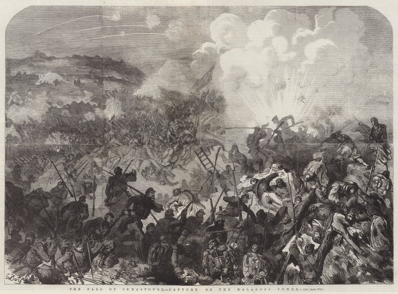 The Fall of Sebastopol, Capture of the Malakoff Tower by Gustave Dore