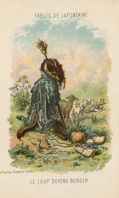 The Wolf Who Played Shepherd by Gustave Dore