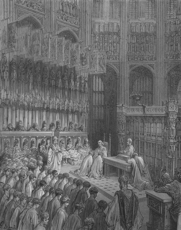 Confirmation of Children at Westminster by Gustave after Dore