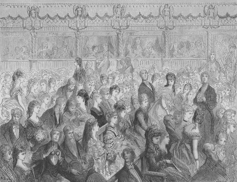 Orchestra Seats at Covent Garden by Gustave after Dore