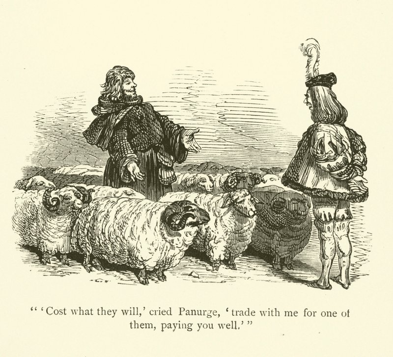 Illustration for the Works of Rabelais by Gustave after Dore