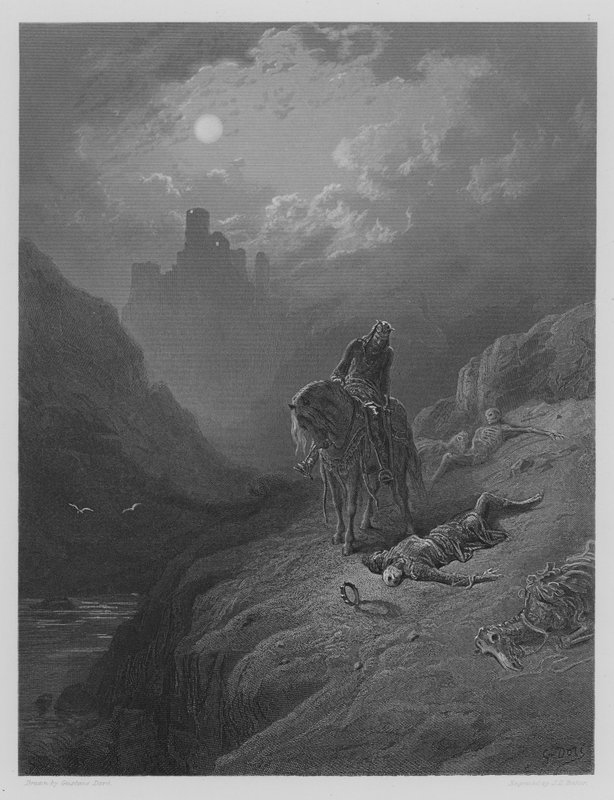 King Arthur Discovering the Skeletons of the Brothers by Gustave after Dore