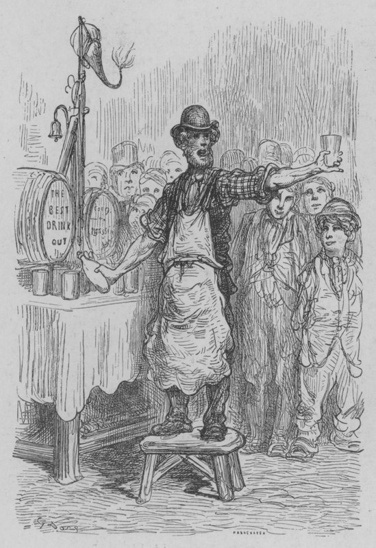 The Drink Vendor by Gustave after Dore