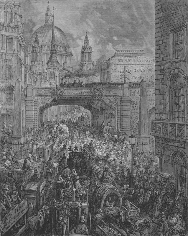 Ludgate Hill by Gustave after Dore