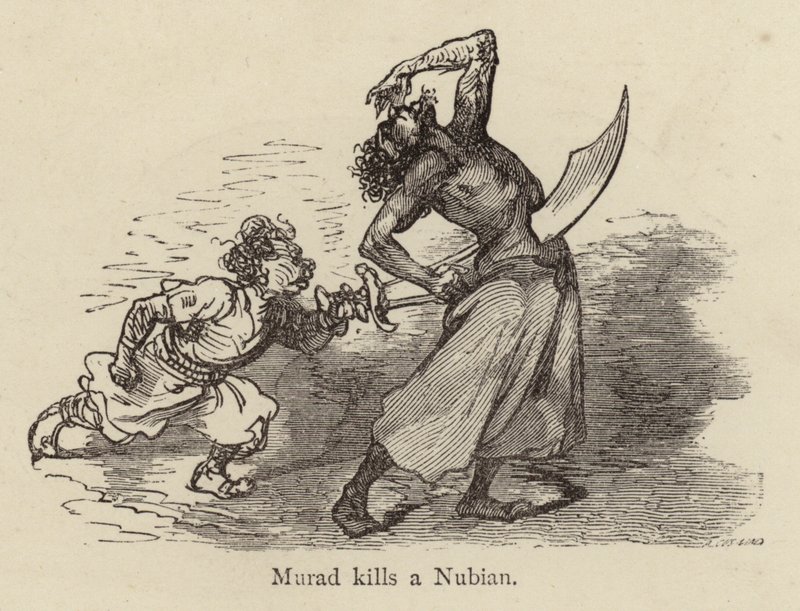 Murad Kills a Nubian by Gustave after Dore