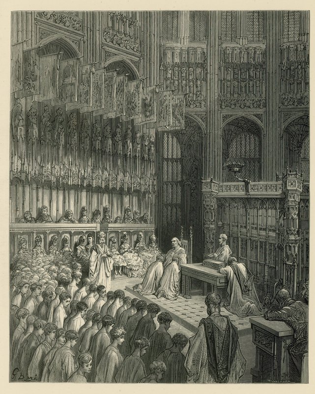 Interior View of Westminster Abbey by Gustave Dore