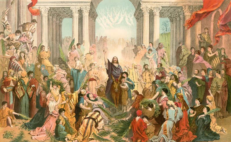 Jesus Entering Jerusalem by Gustave Dore