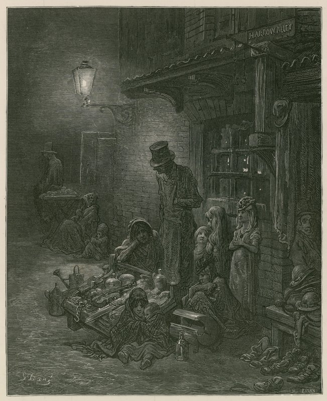 Slums in London by Gustave Dore