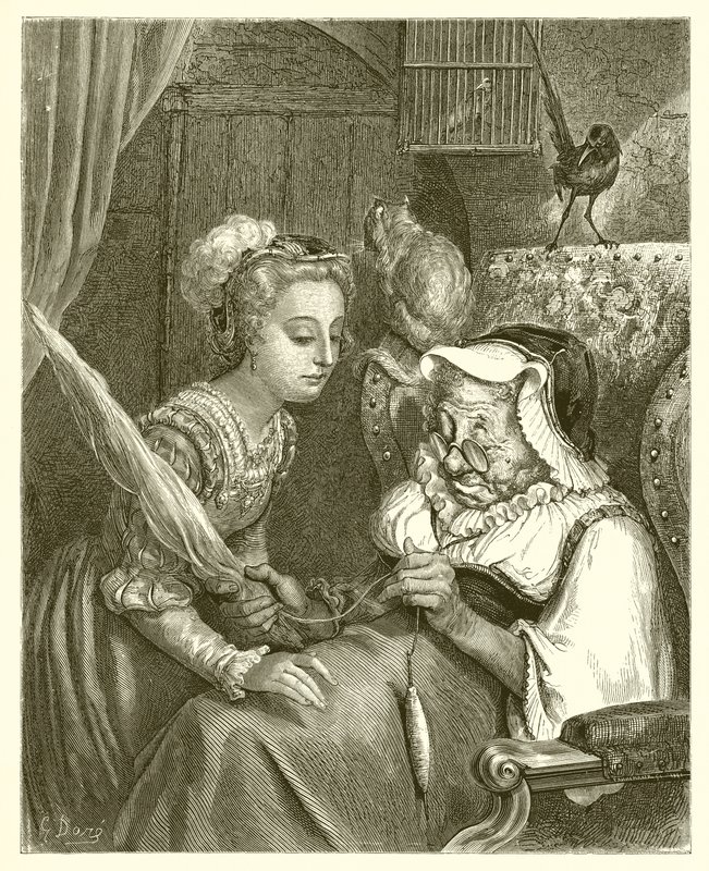 The Princess and Fairy Spite by Gustave Dore
