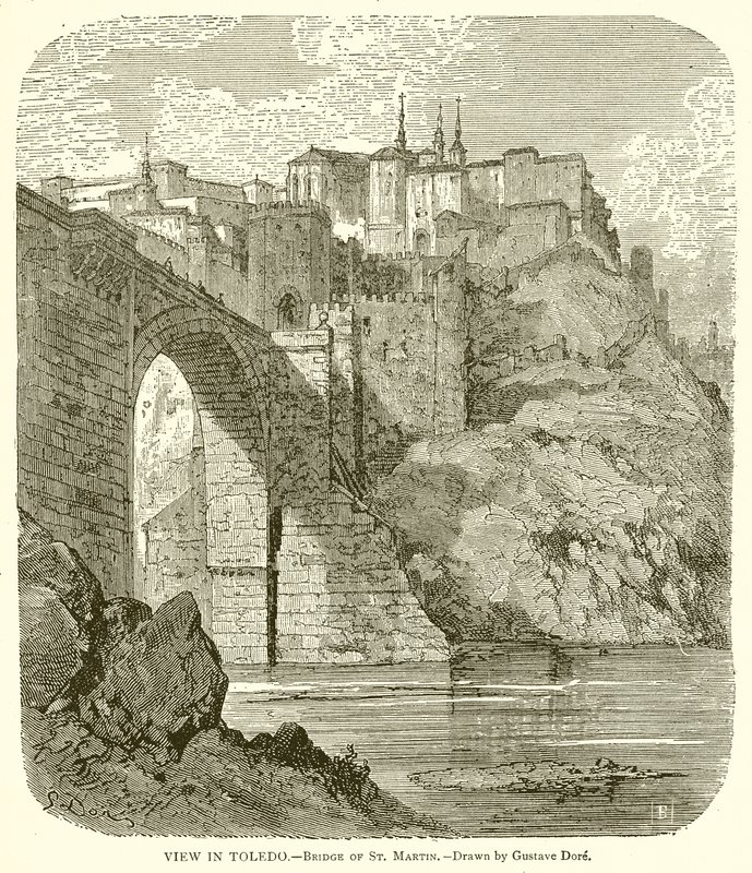 View in Toledo.--Bridge of St. Martin by Gustave Dore