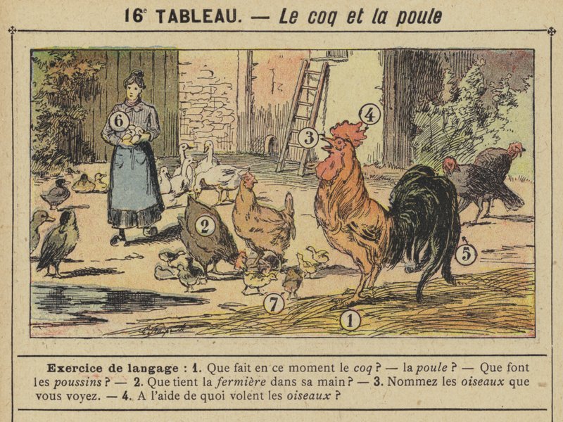 The Rooster and the Hen by Gustave Fraipont