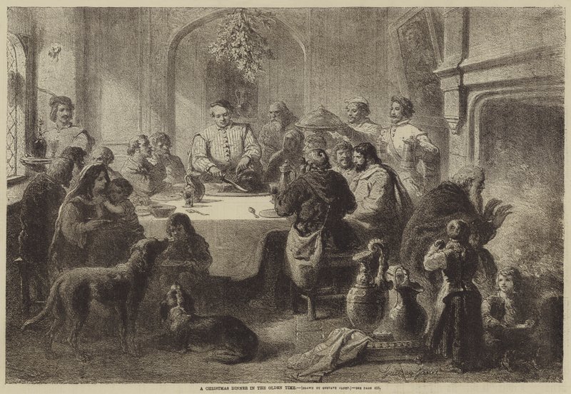 A Christmas Dinner in the Olden Time by Gustave Janet