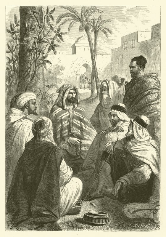 The Arab storyteller by Gustave Janet