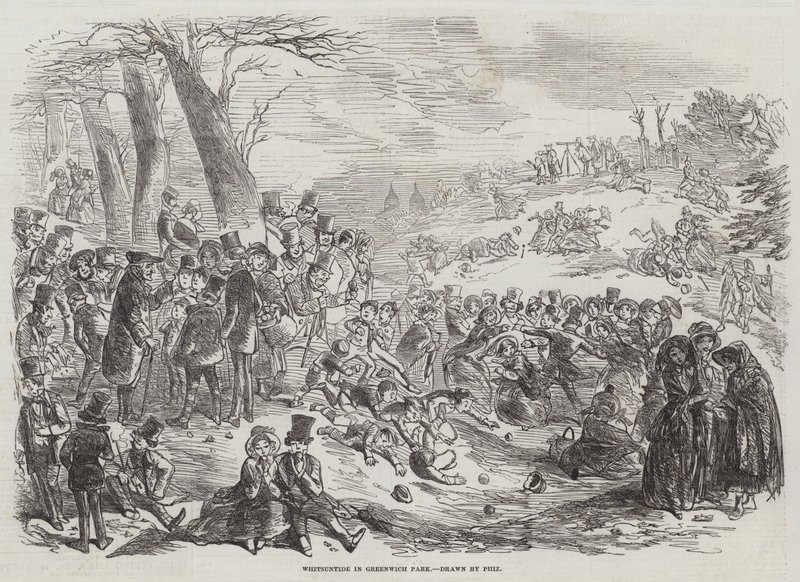 Whitsuntide in Greenwich Park by Hablot Knight Browne