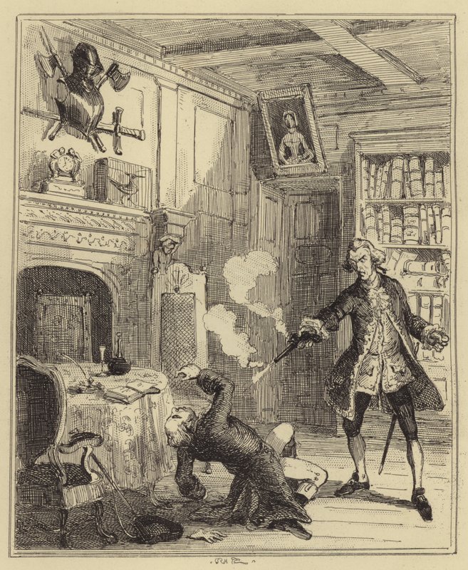 Lord Ferrers Shooting His Steward by Hablot Knight Browne
