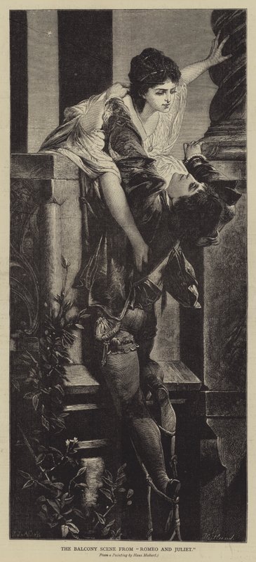 The Balcony Scene from Romeo and Juliet by Hans Makart