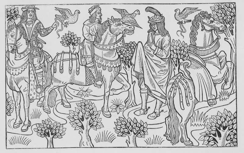 Falconry by Hans after Holbein the Younger