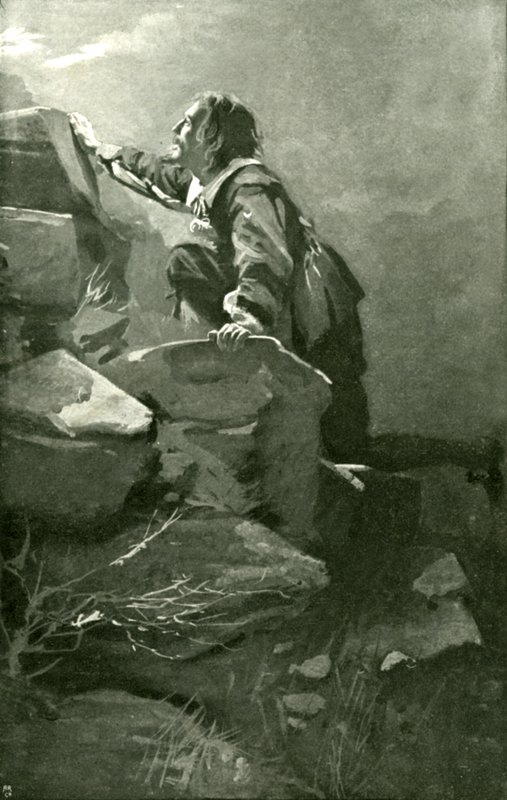 Christian climbing the hill difficulty by Harold Copping