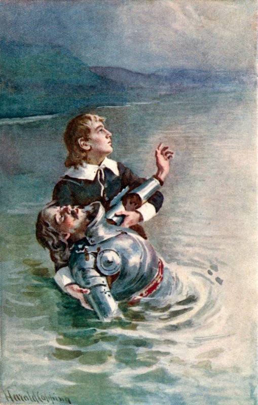 Crossing the river by Harold Copping