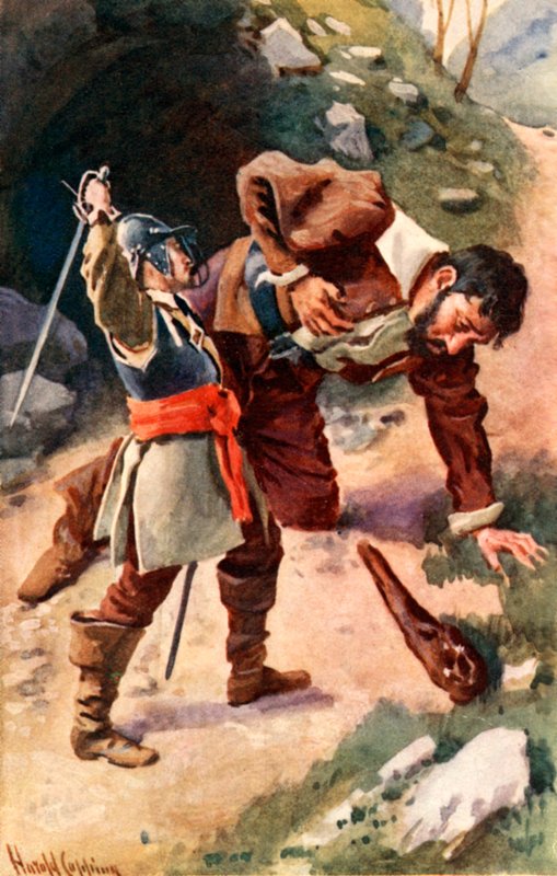 Death of Giant Maul by Harold Copping