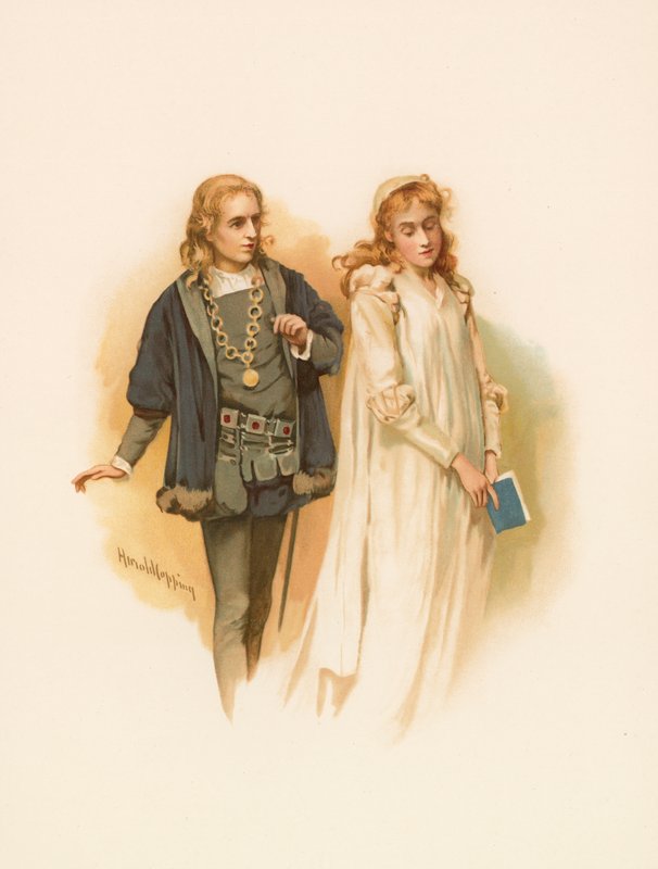 Hamlet and Ophelia by Harold Copping