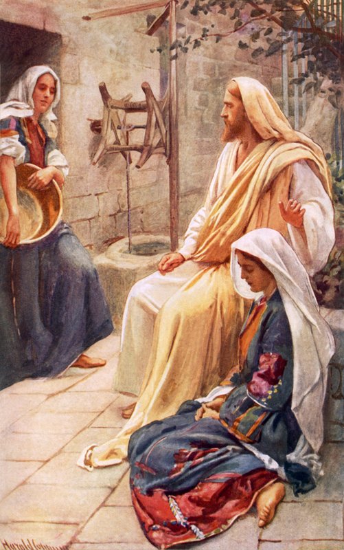 Martha and Mary by Harold Copping