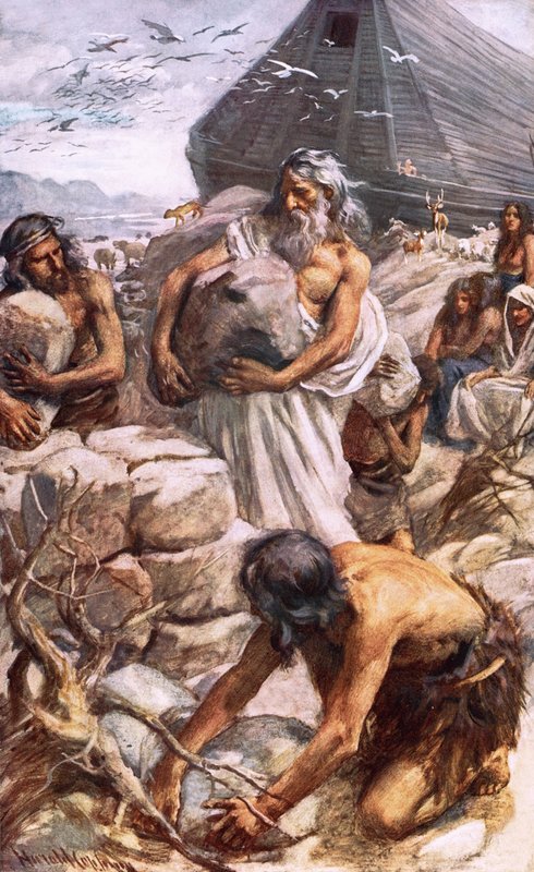 Noah Building His Altar by Harold Copping