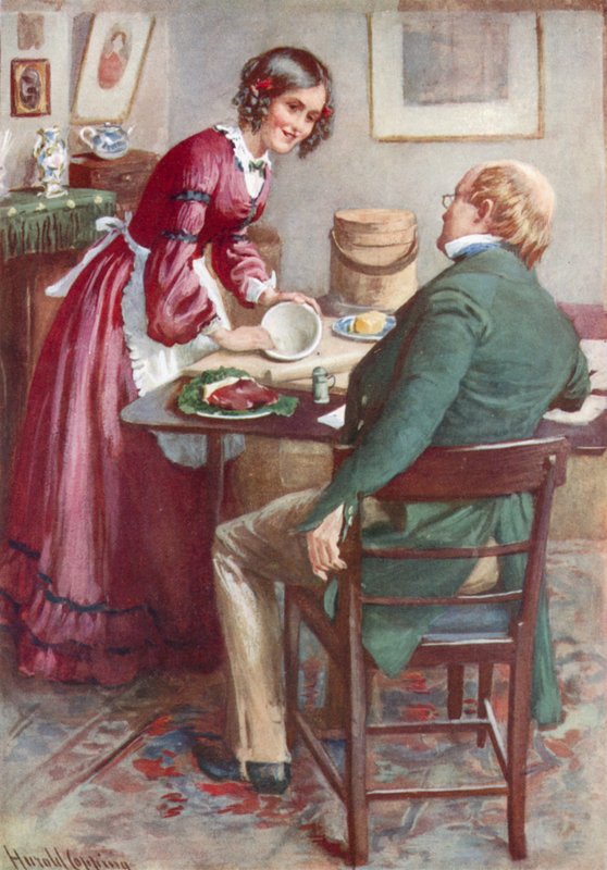 Ruth Pinch Makes a Pudding by Harold Copping