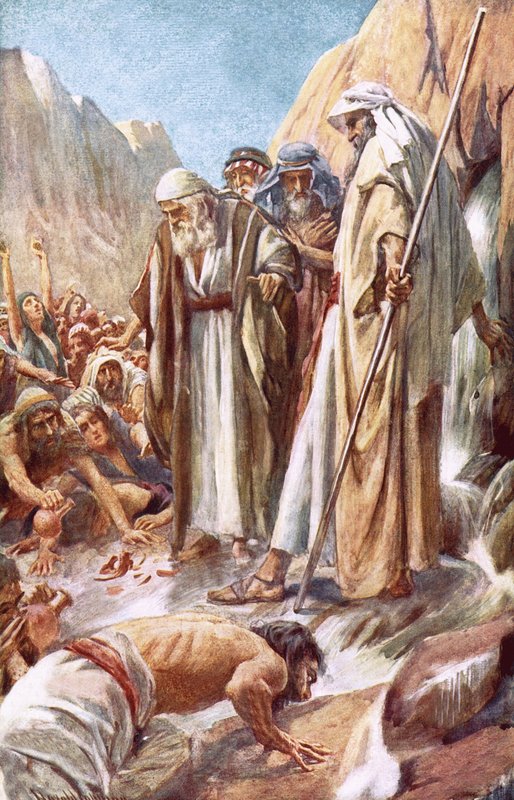The Smiting of the Rock by Harold Copping