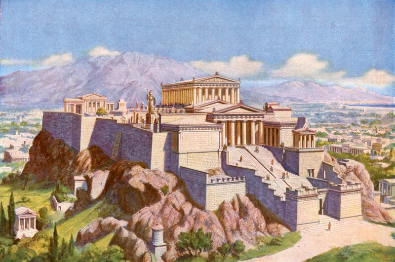 The Athenian Acropolis from the West by Harold Oakley