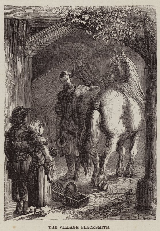 The Village Blacksmith by Harrison William Weir