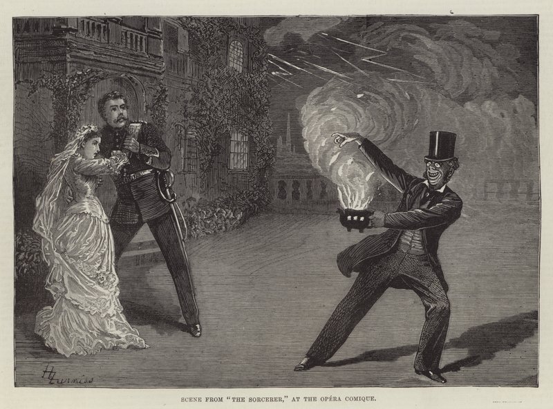 Scene from The Sorcerer, at the Opera Comique by Harry Furniss