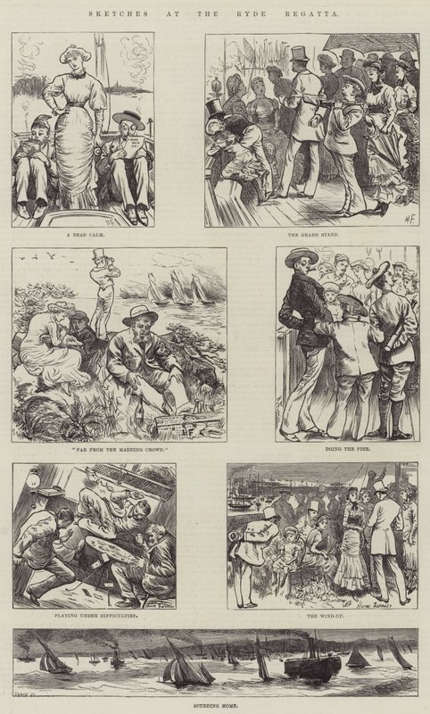 Sketches at the Ryde Regatta by Harry Furniss