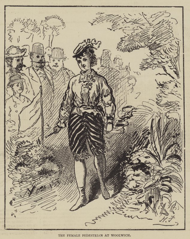 The Female Pedestrian at Woolwich by Harry Furniss