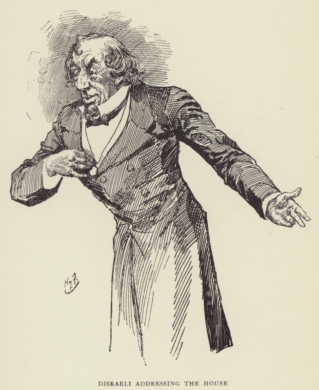 Disraeli Addressing the House by Harry Furniss