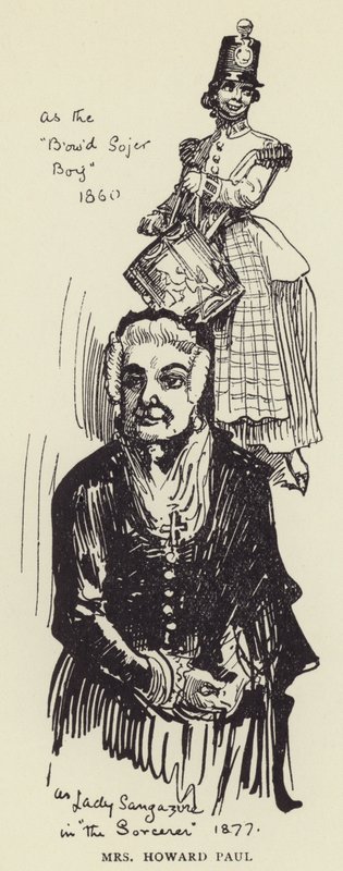 Mrs Howard Paul by Harry Furniss